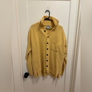Indigenous Designs Yellow Button-Up Wool Sweater